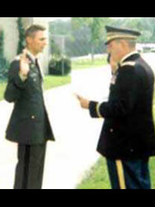 Gutowski, left; LTC Gluck, right